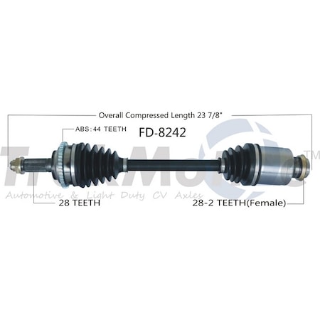 Surtrack Axle Cv Axle Shaft, Fd-8242 FD-8242